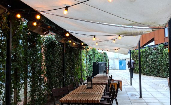 Outdoor seating area.