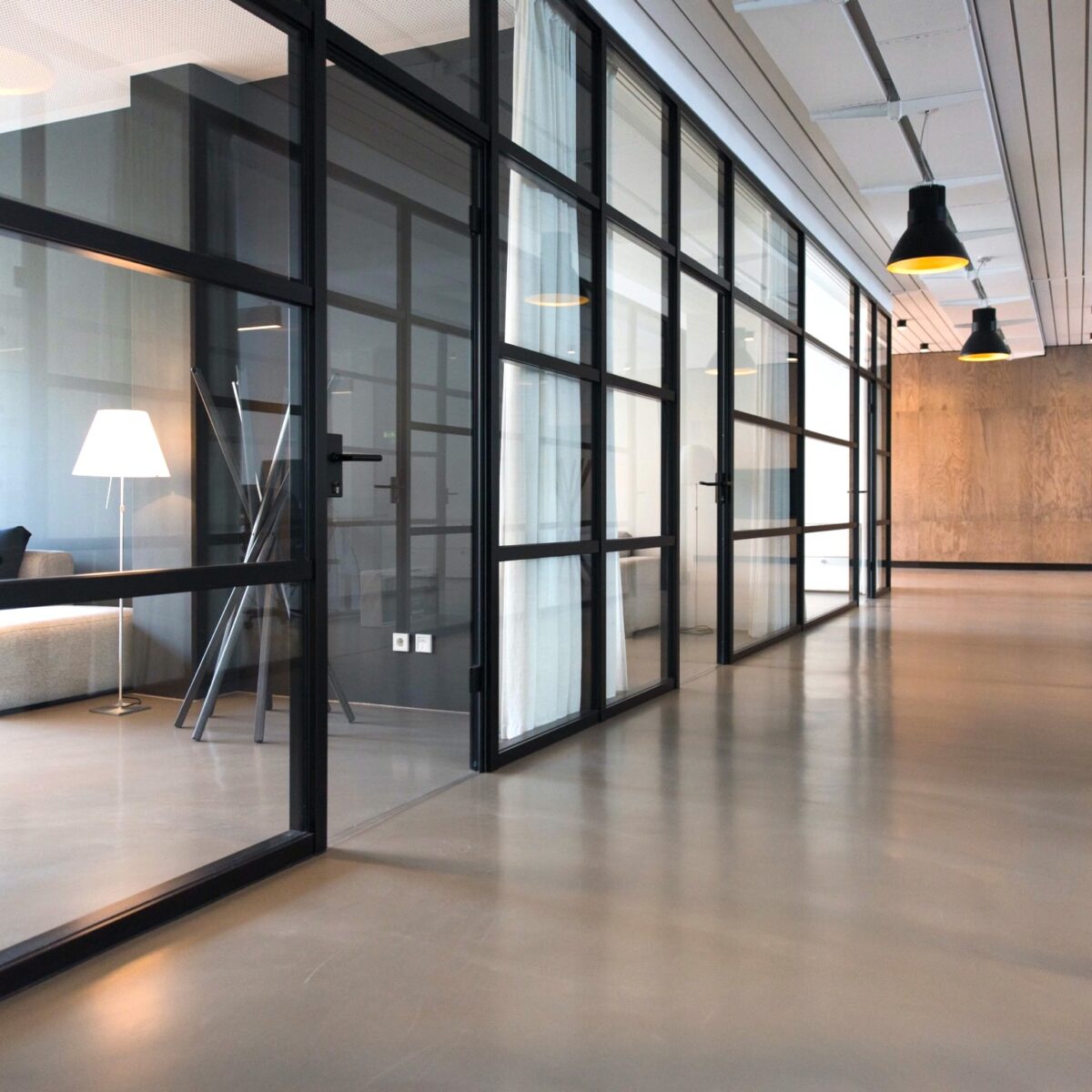 Touch-free lighting systems in office.