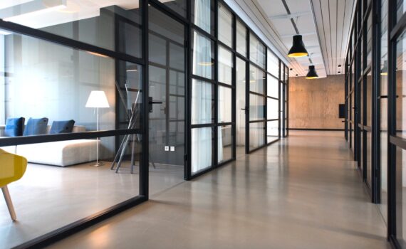 Touch-free lighting systems in office.